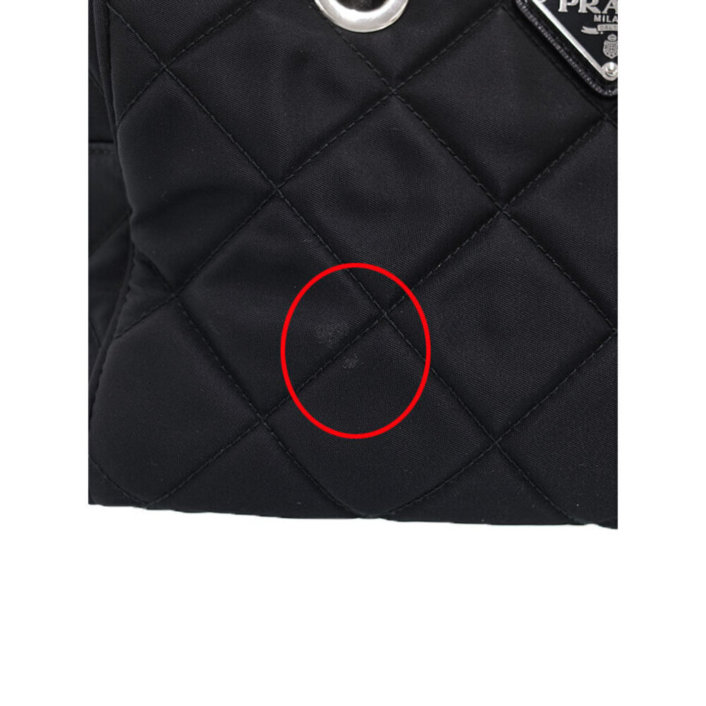 Prada Tessuto Impuntu Quilted Chain Shoulder Bag Black - Picture 5 of 9